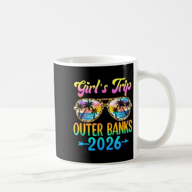 Taza De Café Girl's Trip Outer Banks 2026 Summer Vacation Sungl (Derecha)