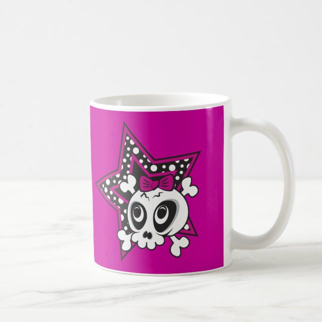 Taza De Café Girly Emo Skull (Derecha)