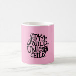 Taza De Café Girly Pink Wild Unicorn<br><div class="desc">Girly Pink Wild Unicorn</div>
