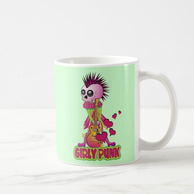 Taza De Café Girly Punk Rocker (Derecha)