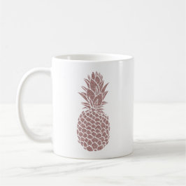 Taza De Café Girly Rubor Purpurina Rosa Pineapple Sparkle