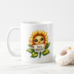 Taza De Café Girly Sunflower 