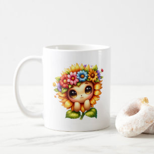 Taza De Café Girly Sunflower 