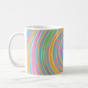 Taza De Café Giro arcoiris colorido