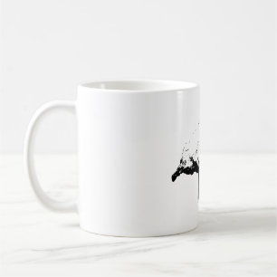 Taza De Café Giro aterrador, contorno brillante