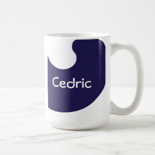 Taza De Café Giro azul y blanco