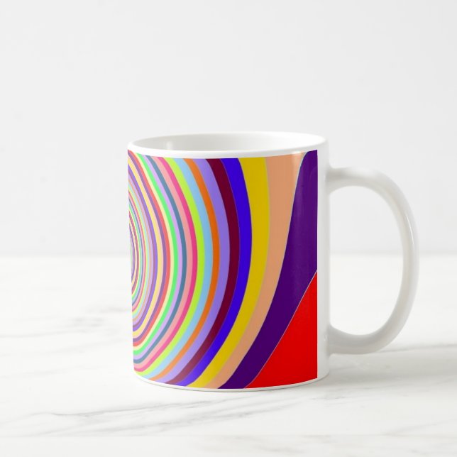 Taza De Café Giro de caramelos de arte pop psicodélico brillant (Derecha)