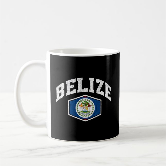 Taza De Café Giro de la bandera de Belice (Izquierda)
