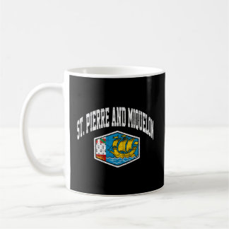 Taza De Café Giro De La Bandera De San Pedro Y Miquelón