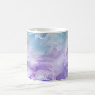 Taza De Café Giro de nubes azul y púrpura