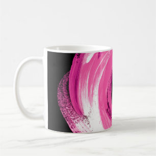 Taza De Café Giro rosa abstracto de acuarela