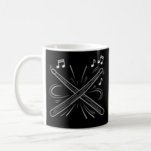 Taza De Café Give Her The Stix Drummer Mug 11 oz (Izquierda)