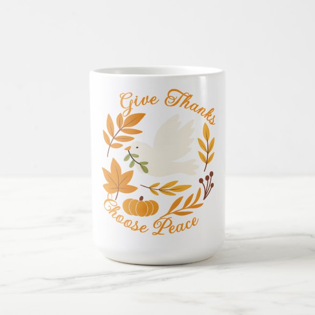 Taza De Café 'Give Thanks, Choose Peace' Mug (Centro)