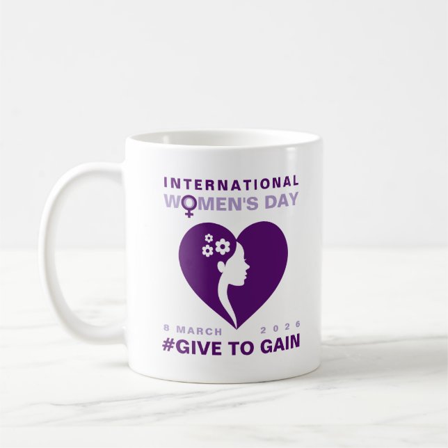 Taza De Café Give To Gain International Women's Day 2026 (Izquierda)