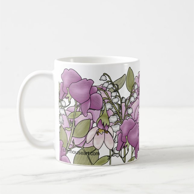 Taza De Café Gladiolo Personalizado (Izquierda)