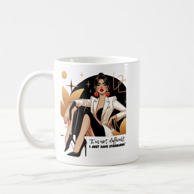 Taza De Café Glam Attitude – I Just Have Standards (Izquierda)