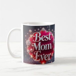 Taza De Café Glam Bling Silver Gold Mejor Mamá