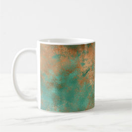 Taza De Café Glam Copper Verde azulado Stylish