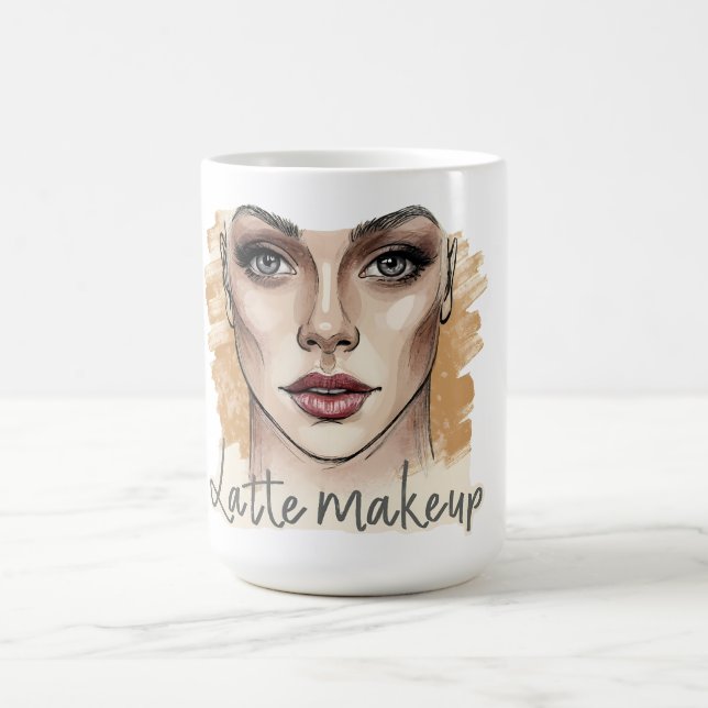 Taza De Café Glam de cuaderno de bocetos: Última maquillaje (Centro)
