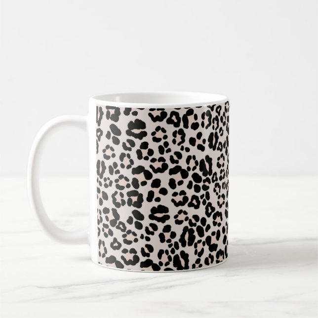 Taza De Café Glam de impresión leopardo #1 - paisaje #patrón #d (Izquierda)