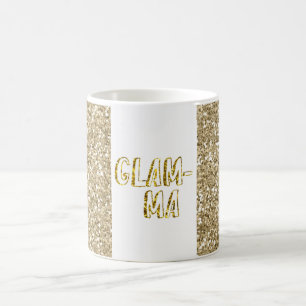 Taza De Café Glam Gold Purpurina Glam-mamáes