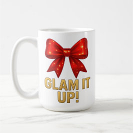 Taza De Café Glam It Up Sparkle Bow — Confianza energética