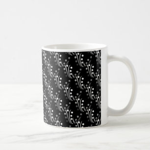 Taza De Café Glam Mug lujoso, negro y blanco