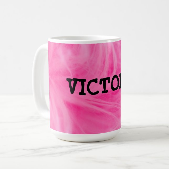 Taza De Café Glam Pink Girly Design  (Anverso izquierdo)