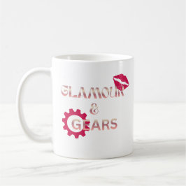 Taza De Café Glamour & Gears Humor Femenino de Mecánica