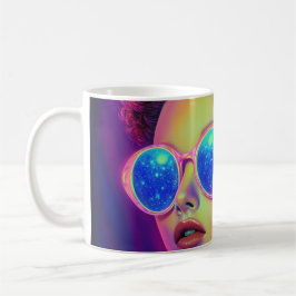Taza De Café Glamour Neon Galaxy