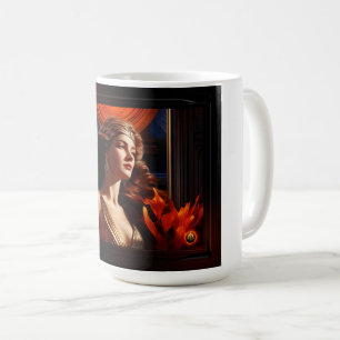 Taza De Café Glamour Romántica De La Diosa Del Sol
