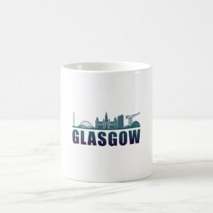 Taza De Café Glasgow City Cityscape Skyline Funny Gift Idea