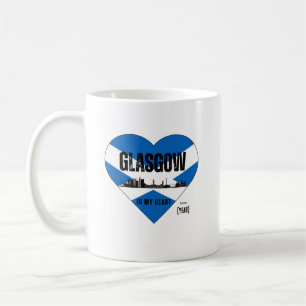 Taza De Café Glasgow Escocia Skyline Heart - Desde [Año]