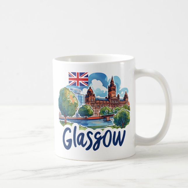 Taza De Café Glasgow Scotland UK (Derecha)