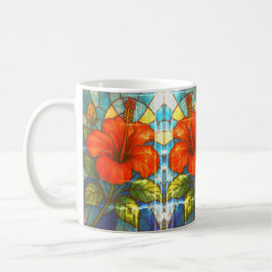 Taza De Café Glass Hibiscus