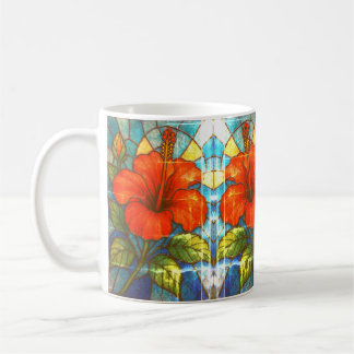Taza De Café Glass Hibiscus