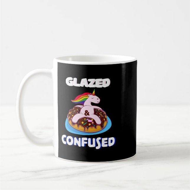 Taza De Café Glazado Y Confundido Donut (Izquierda)