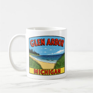 Taza De Café Glen Arbor Michigan Vintage Sand Dunes