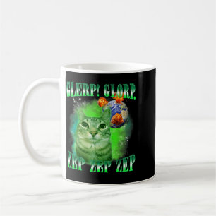 Taza De Café Glerp Glorp Divertido Gato Alien Meme Gnarp Gato T