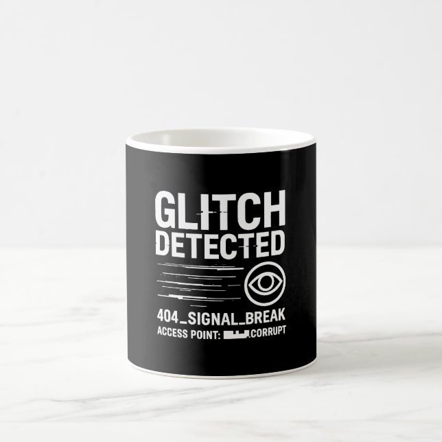 Taza De Café GLITCH DETECTADO - Transmisión de señal dañada (Centro)