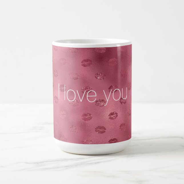 Taza De Café Glitzy Rojo Limite Amor (Centro)