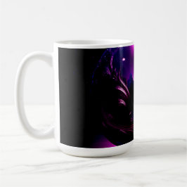 Taza De Café Globe transparente morado con paisaje montañoso