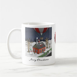 Taza De Café Globo aerostático de Santa