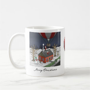 Taza De Café Globo aerostático de Santa
