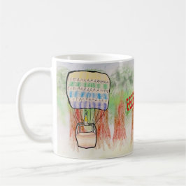 Taza De Café Globo aerostático gritando caliente
