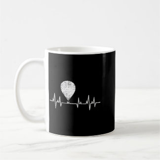 Taza De Café Globo Aerostático Vintage Pulso de Corazón Ecg Amo