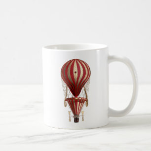 Taza De Café Globo de aire caliente en niveles Imprimir rojo