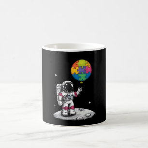 Taza De Café Globo de astronauta autista Conciencia del autismo
