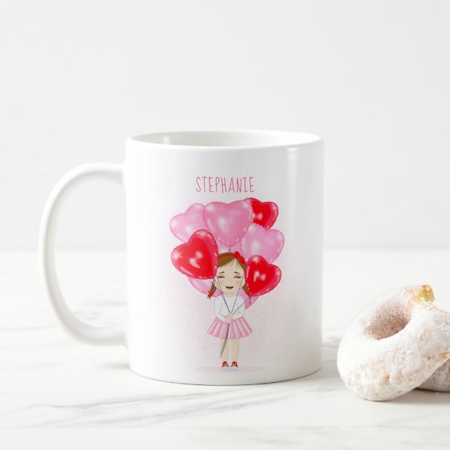 Taza De Café Globo de cumpleaños querida  (Con donut)