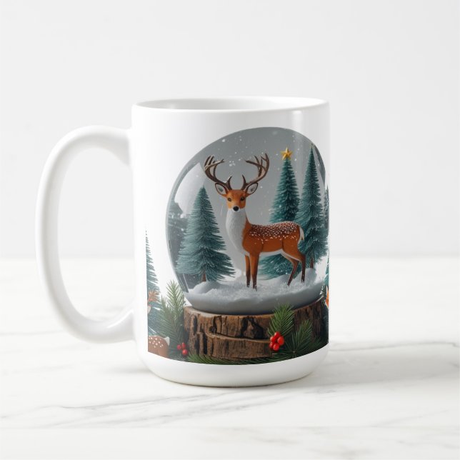 Taza De Café Globo de nieve para los Navidades de Woodland Clas (Izquierda)
